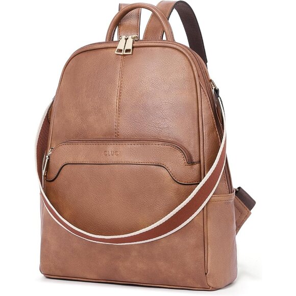 Elegant Medium Faux Leather Backpack for Women - Stylish Convertible Purse - Picture 8 of 8